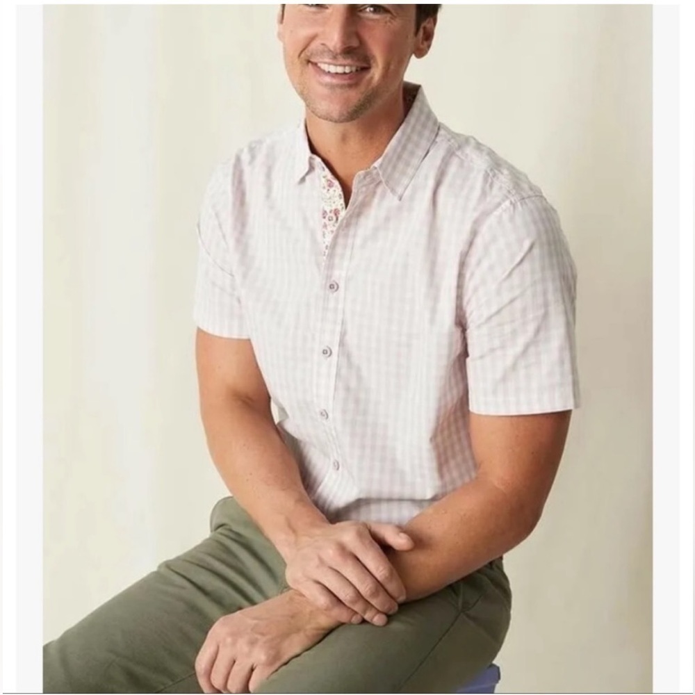 Matilda Jane-XXL-purple checkered-enchanted Easter brunch button-down S/S shirt.